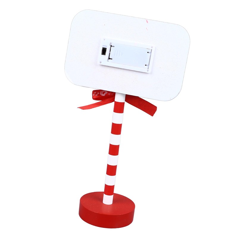 Christmas Stop Here Decor Metal Solid Wood LED Delicate Santa