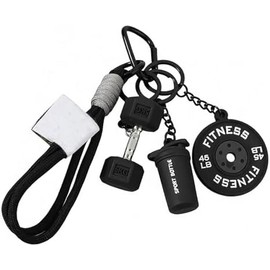 Gym Dumbbell & Weights Keychain, Creative Kettlebell Barbell Fitness Keychain for Men Women, Bag Purse Charms Gift
