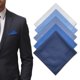 YYCLIPY 5Pcs Cotton Handkerchiefs for Men Multicolour Classic Pocket Squares Hankies Gents Hankies Set for Men Boys Grooms Weddings Party Prom Celebration Birthday Gifts 15.8" x 15.8"