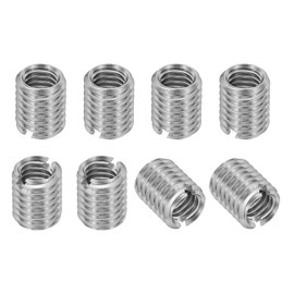 PATIKIL 316 Stainless Steel Thread Adapters Sleeve Reducing Nut, 8 Pcs M8 x 1.25 Male to M6 x 1 Female Repairing Insert Nut Screw Reducer Conversion Fastener 10mm