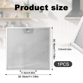 1pcs WB02x24872 Range Hood Filter Replacement, Range Hood Grease Filter Mesh Cooker Hood Accessories Compatible with GE JVW5301FJ1DS JVW5301EJ1ES JVW5301EJ2ES JVW8304SP1SS JVW5301BJ1TS JVW5301SJ1SS