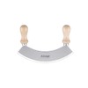 Gustav HI422118N 18 cm Single Hachoir/ Mezzaluna Herb Chopper with Light Wood Handle, Silver