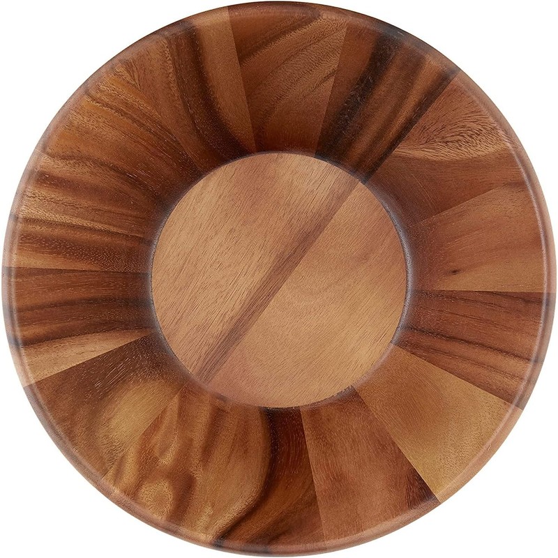 Lipper International Acacia Round Flair Bowl