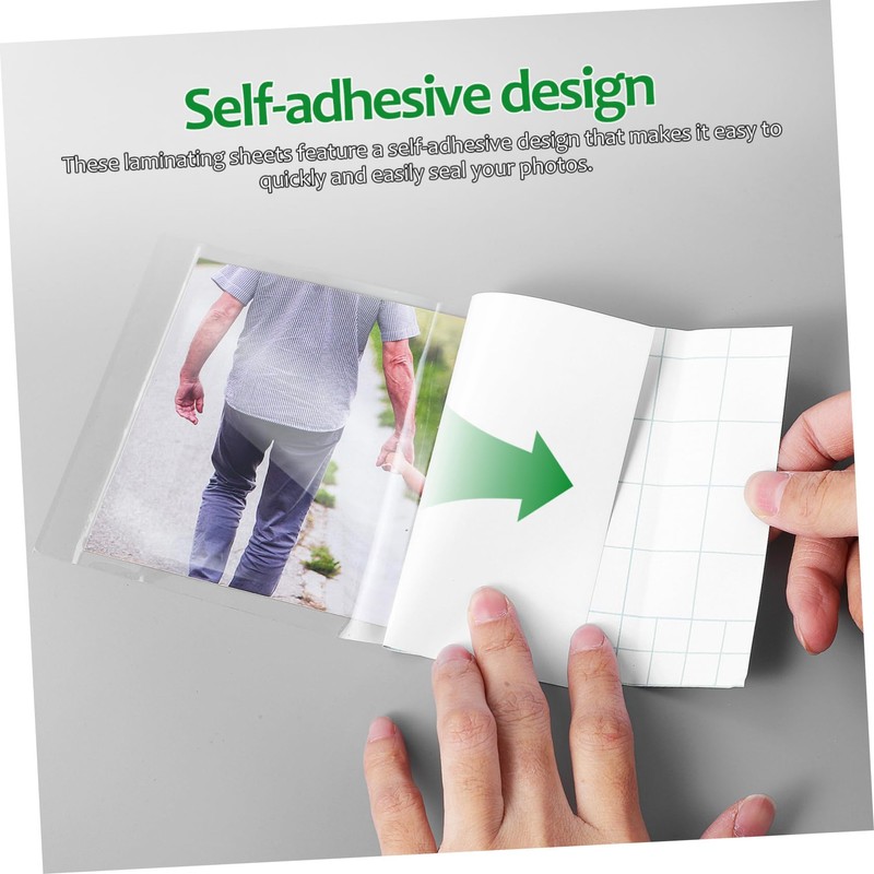 Tofficu 50Sheets Self Laminating Photo Sheets Laminating Pouches Easy to