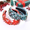 ANGLESJELL 2PCS Christmas Headband for Women Rhinestone Christmas Holiday Accessories
