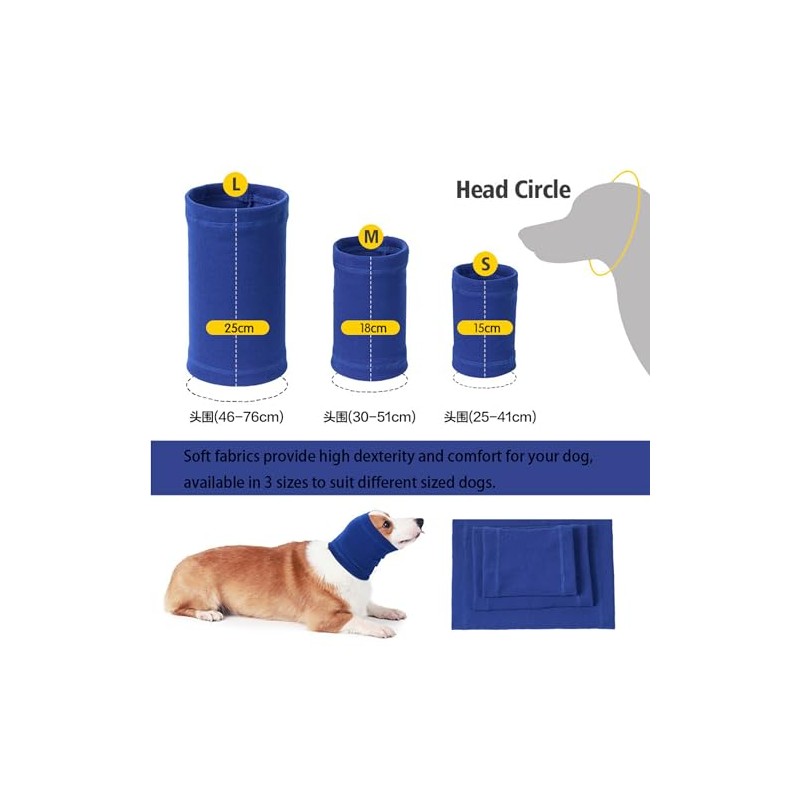FDANDADE 2 Pack Cat Ear Cover, Cat Ear Wrap Anxiety