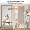 55.1" Extra Tall Pet Gate, 29.5-43" Wide with Adjustable Cat