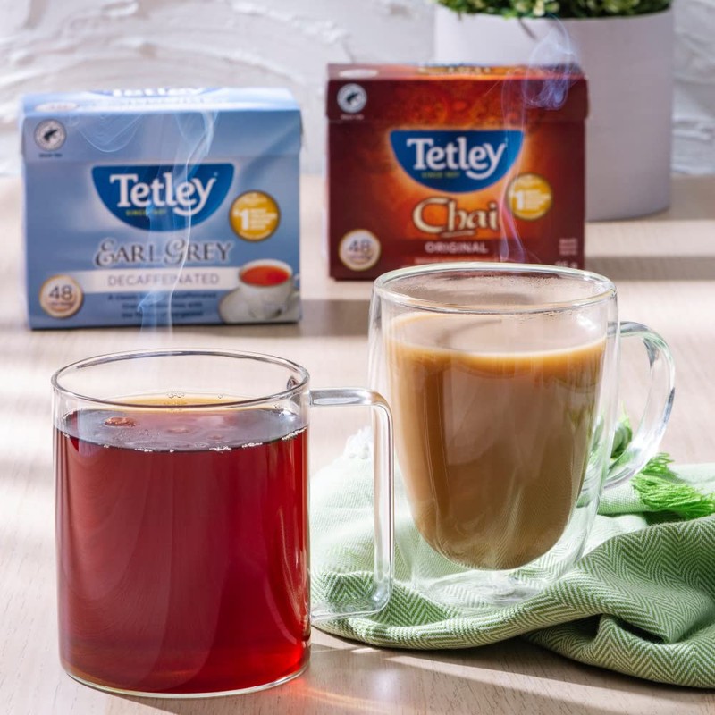 Tetley Earl Grey Decaffeinated Black Tea - 48 Tea Bags,