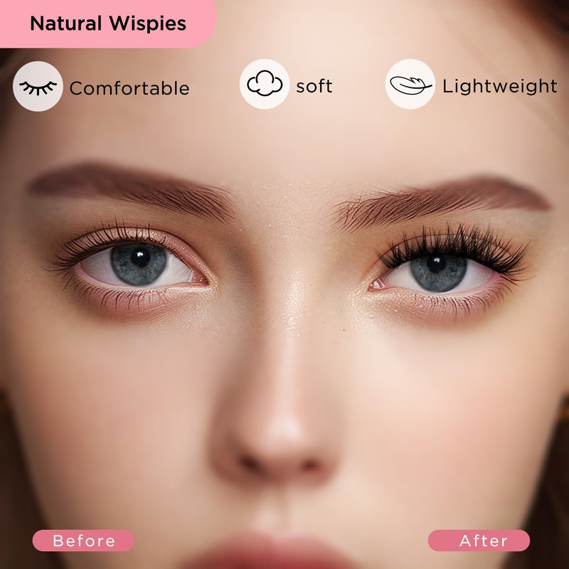 BEYELIAN Lashes Clusters D Curl 182 Pcs 10-16mm Cluster Lashes