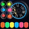 4Pcs Yellow Luminous Tire Valve Caps, Car Wheel Styling Motorcycle