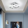 EIDISUNY LED Ceiling Light Modern Ceiling Lamp Silver Square Simple