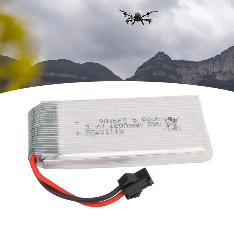 3.7V 1800mAh Rechargeable Lithium Battery For JJRC A6 H68 RC