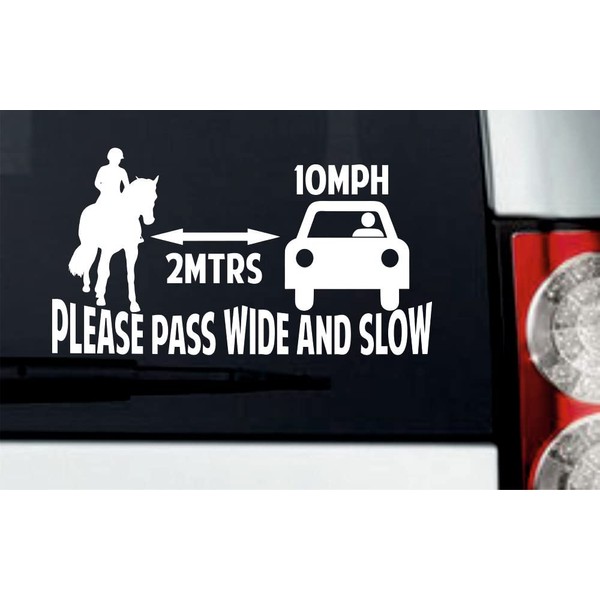 Equestrian Please Pass Wide and Slow Sticker