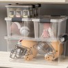 Superio Clear Storage Bins with Lids, 8 Pack- Plastic Storage
