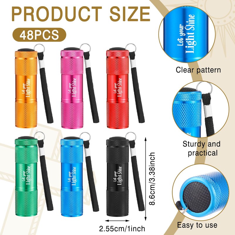 48 Set Mini Christian Flashlight Bulk