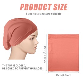 TANEMUDO 29 Pcs Under Scarf Hijab Cap Stretch Solid Color Women Dreadlock Cap,Unisex Hat,29 Colors