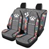 Howilath Dog Mom Paw Boho Floral Print 4 Pcs Car