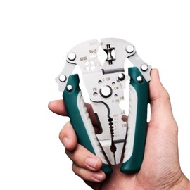 Stripper, Electrician, Left-Handed, Common Cable Cutter, Wire, Strong, Multi-functional, Wire Stripper, Pliers, Crimping, Electrician Skill Test Recommended, Cable Sheath Stripper (Folding)