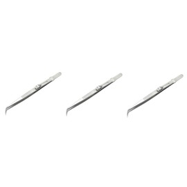 Minkissy 3 Pcs Professional Steel Tweezers Kit Multifunctional Eyelash Tweezers Set for Repair Manicure