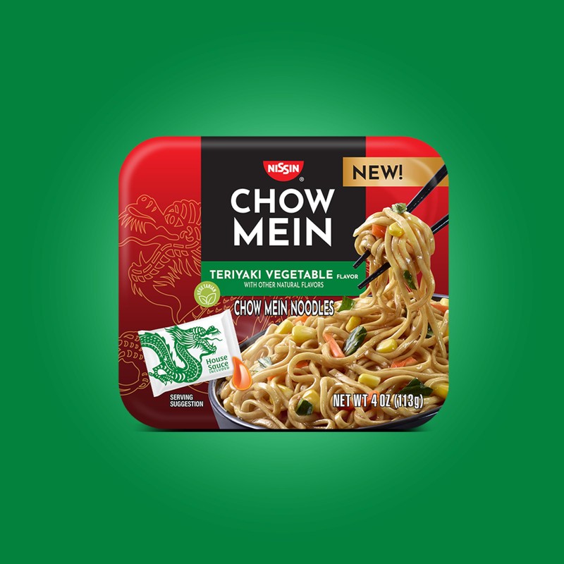 Nissin Chow Mein Noodles, Teriyaki Vegetable, 4 Ounce (Pack of