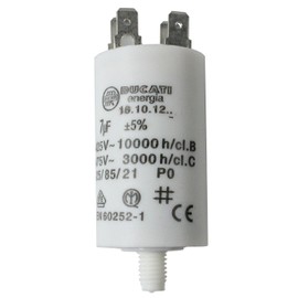 Spares2go Start Run Motor Capacitors for Indesit Appliances Microfarad 7UF (Spade Connector/Tags)