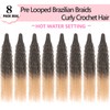 Xtrend Pre Looped Brazilian Braids Curly Crochet Hair 24 Inch