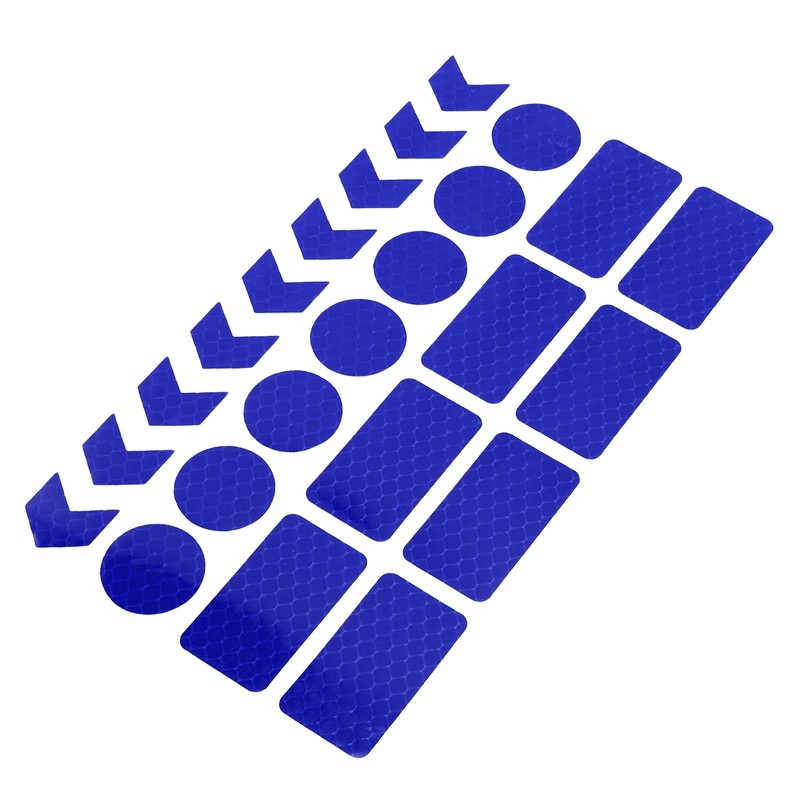 X AUTOHAUX 24pcs Blue Reflective Stickers Tape Waterproof Decals for