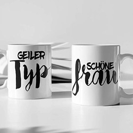 Set of 2 Gift Set 2 Cups Hooly Type Beautiful Woman Relationship Partner Gift Coffee Tea Cup Design Marriage Love