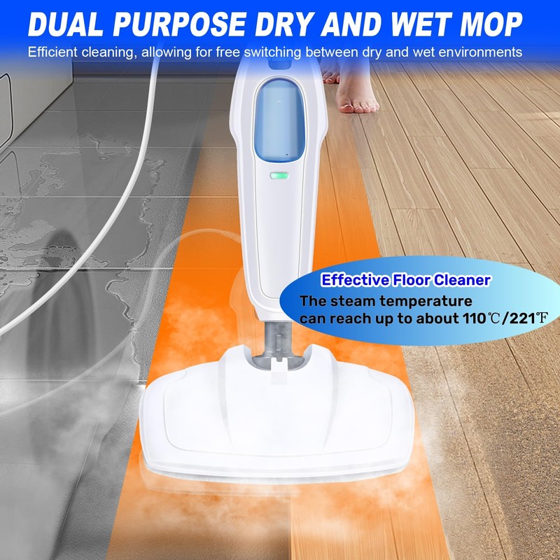 Multipurpose Steam Mop 1500W Electric Floor Cleaner Hot Steam Cleaner