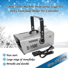 Tengchang 1500W Snow Machine Professional Stage DJ Party Snowflake Maker W/Controller