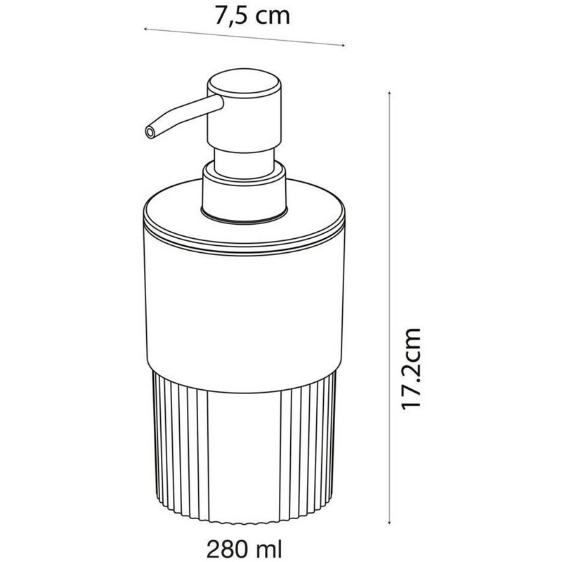 Sealskin Brave Soap Dispenser 280 ml, Plastic, Dark Pink