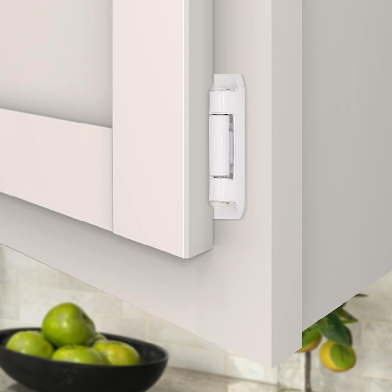 1/2" Partial Overlay Cabinet Hinges,(25 Pairs -50 Pack) Partial Wrap