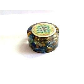 Prajet Energized Orgone Mix Chakra Tower Buster for Chakra Balancing, Positive Energy with Chokurei Copper Coil