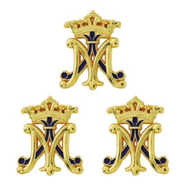Ave Maria Marian Lapel Pin, Set of 3, Beautifully Crafted Accessory, Religious Gift, 1 Inch