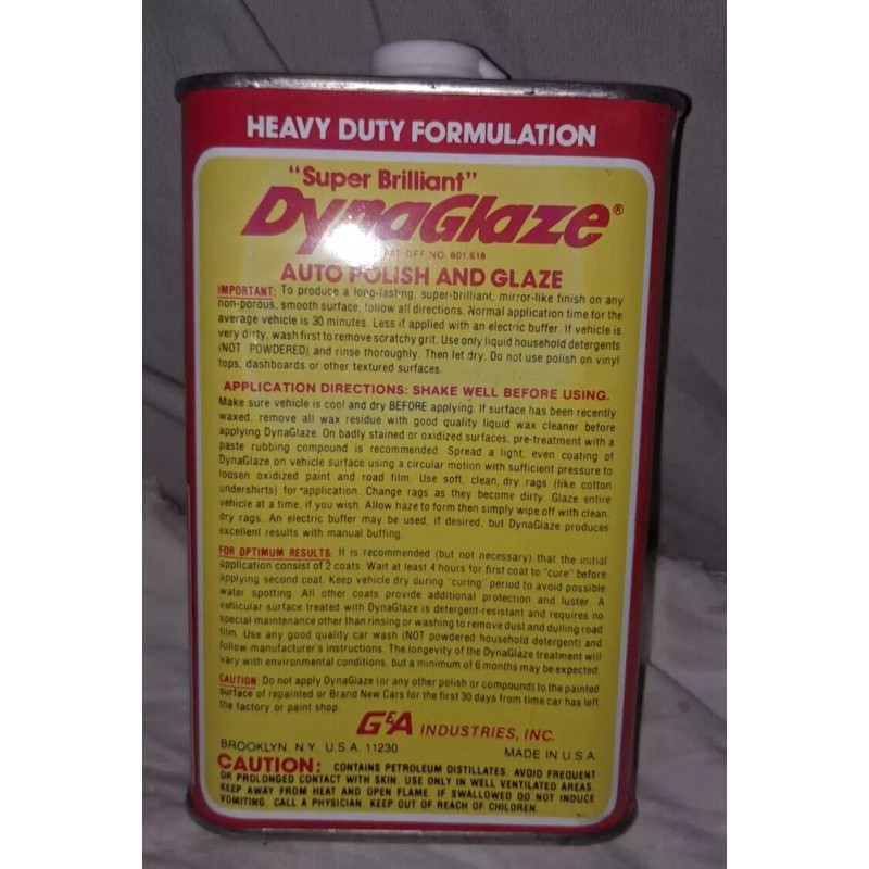 DynaGlaze Vintage DYNA GLAZE Auto Polish and Glaze NOS Unused