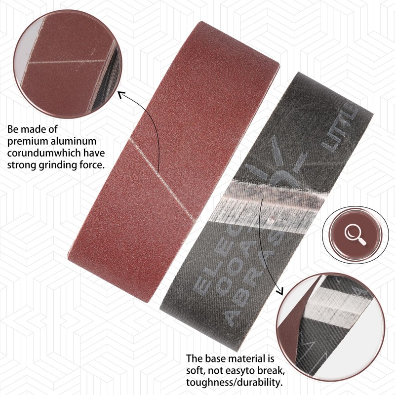 STEBRUAM 10PCS Sanding Belt 40 x 303 mm 80 Grit