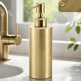 Gold Soap Dispenser, 304 Stainless Steel Pump Bottle For Liq