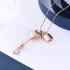 constantlife Heart Key and Lock 2PCS Cremation Necklace Stainless Steel