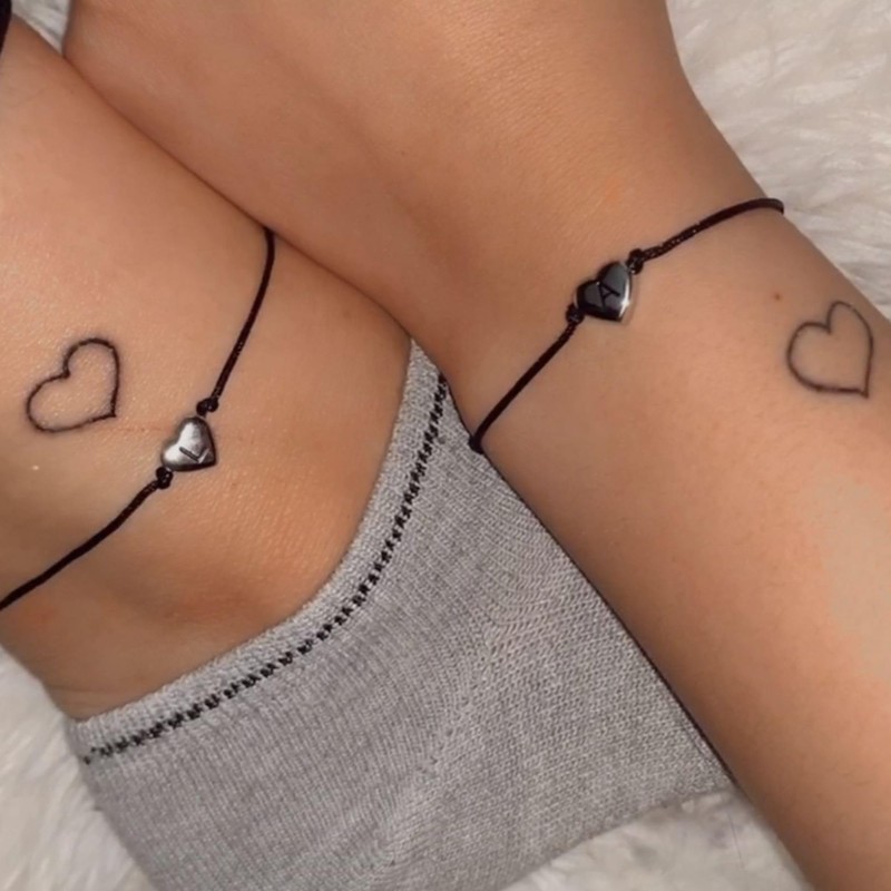 SANNYRA Pinky Promise Bracelet, DA Couples Bracelets Matching Initial Relationship