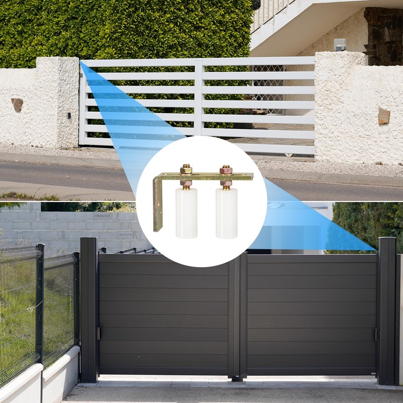 uxcell Gate Roller Guide Adjustable, 3" Sliding Gate Nylon Roller