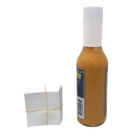 Supplement and Supply 45 x 52 mm White Perforated Shrink Band for Hot Sauce Bottles and Other Liquid Bottles Fits 3/4" to 1" Diameter - Pack of 500