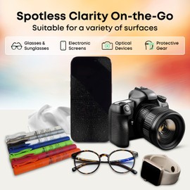 OPTIPAK Sparkle Anti-Reflective Pen Lens Cleaner Spray kit | (3x) 0.3oz Glasses Cleaner Pen Spray+(2x) Microfiber Cloth for Eyeglasses, Sunglasses, Lenses, Screens and Camera Cleaning Kit(5 Piece Set)