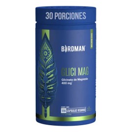 Birdman Glicinato de Magnesio 400 Mg  Sin Aditivos  Mujer  Hombre  30 Porciones  120 Cápsulas                                                         