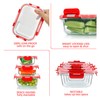 KOMUEE 24 Pieces Glass Food Storage Containers Set,Glass Meal Prep