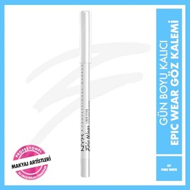 NYX Professional Makeup, Epic Wear, Delineador de ojos en lápiz, Pure White