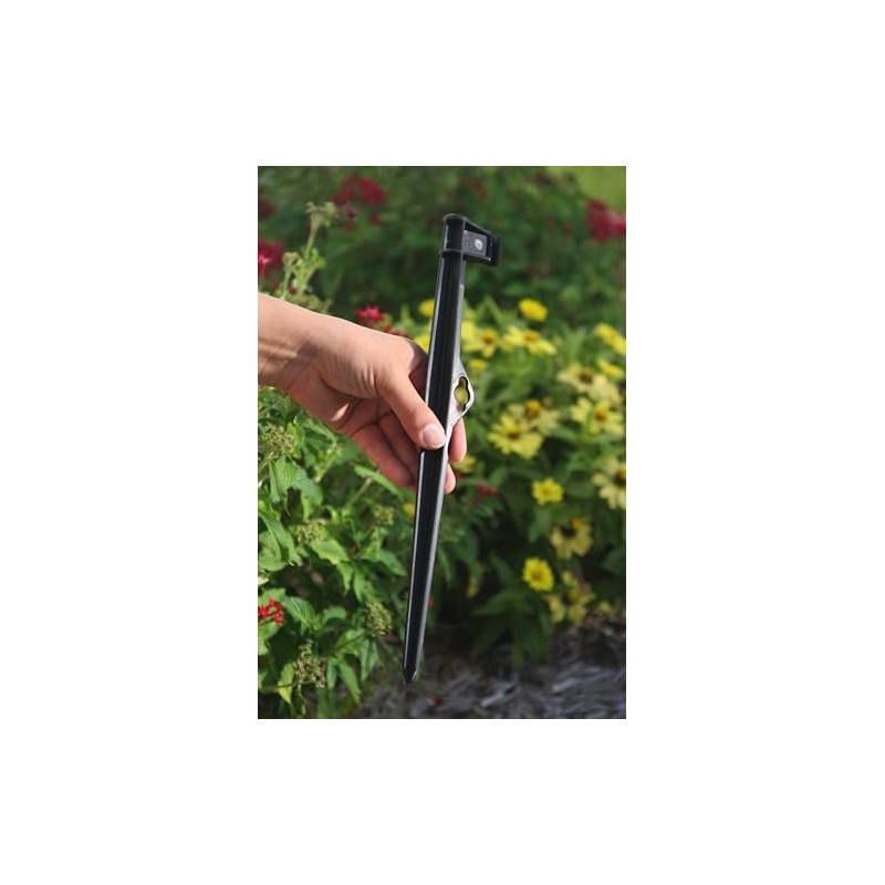 Mister Landscaper Black 13-in Stake with 1/4-in Vinyl Clip for
