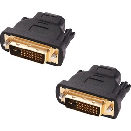 DTech DVI Male to 19 Pin HDMI Female Adapter Bidirectional DVI-D Port Converter