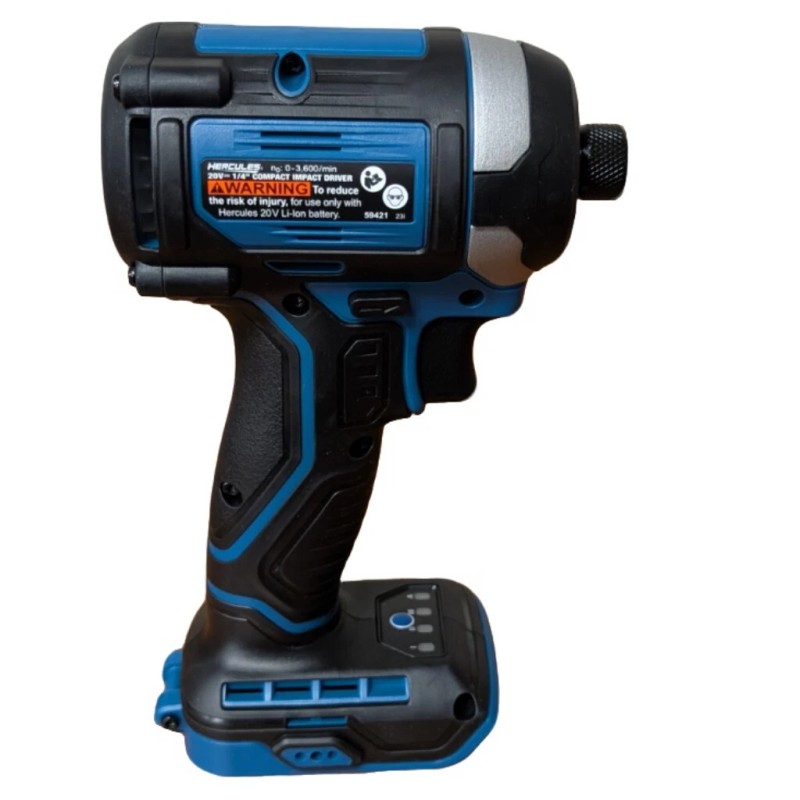 Hercules 20V Brushless Cordless, 1/4 in. Compact Impact Driver &