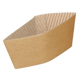 We Can Source It - 100 x Paper Coffee Cup Sleeve Brown Small (8oz) Board Sleeves/Hot Cup Jackets/Coffee Clutches