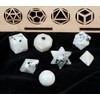 ZAICUS Rainbow Moonstone 7 Pcs Platonic Solids Crystal Geometry Set,